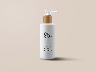 Shampoo Bottle PSD Mockup bottle cosmetic download free free psd freebie freebies mockup packaging psd psd mockup shampoo