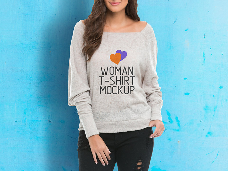 Download Free Woman Tshirt Mockup Psd by Graphicsfuel on Dribbble