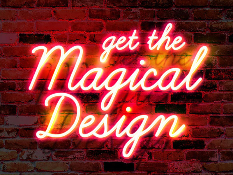 Download Wall Neon Glow Text Effect PSD by GraphicsFuel (Rafi) on Dribbble