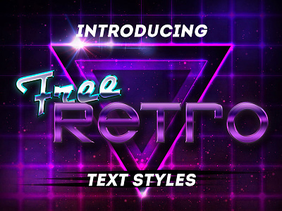 Retro PSD Text Styles download psd free freebie freebies layer effects psd text retro text effect text styles