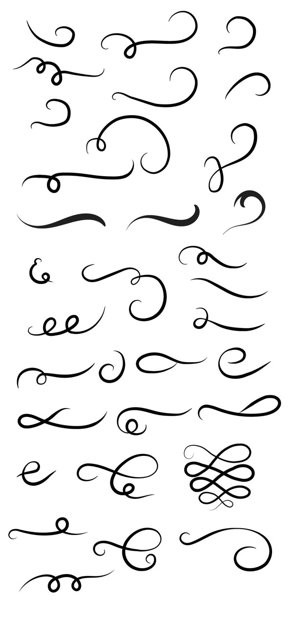 Hand-drawn Vector Decorative Flourishes by Graphicsfuel on Dribbble