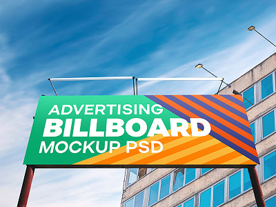 Outdoor Billboard Mockup PSD advertising mockup billboard mockup free freebie freebies mockup mockup templates outdoor mockup photoshop psd download