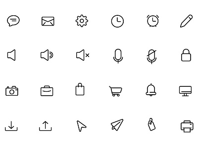 90 Daily Essential Icons ai icons free freebie freebies icons line icons psd icons stroke icons svg icons vector icons vectors