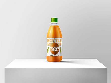 Juice Bottle Mockup PSD by Graphicsfuel on Dribbble