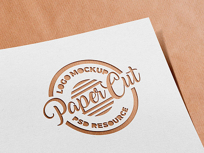 Paper Cutout Logo Mockup free freebie freebies graphics logo mockup paper cut logo psd templates