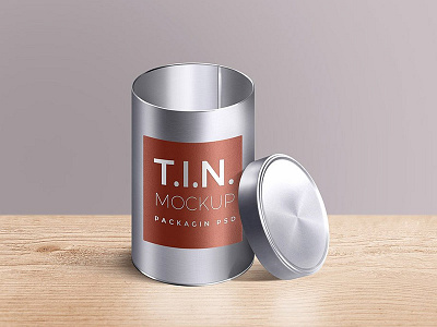 Packaging Tin Container Mockup