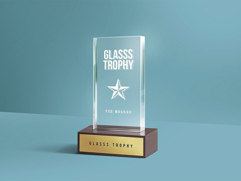 Download Glass Trophy PSD Mockup by GraphicsFuel (Rafi) on Dribbble