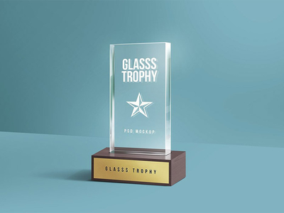 Download Glass Trophy PSD Mockup by GraphicsFuel (Rafi) - Dribbble