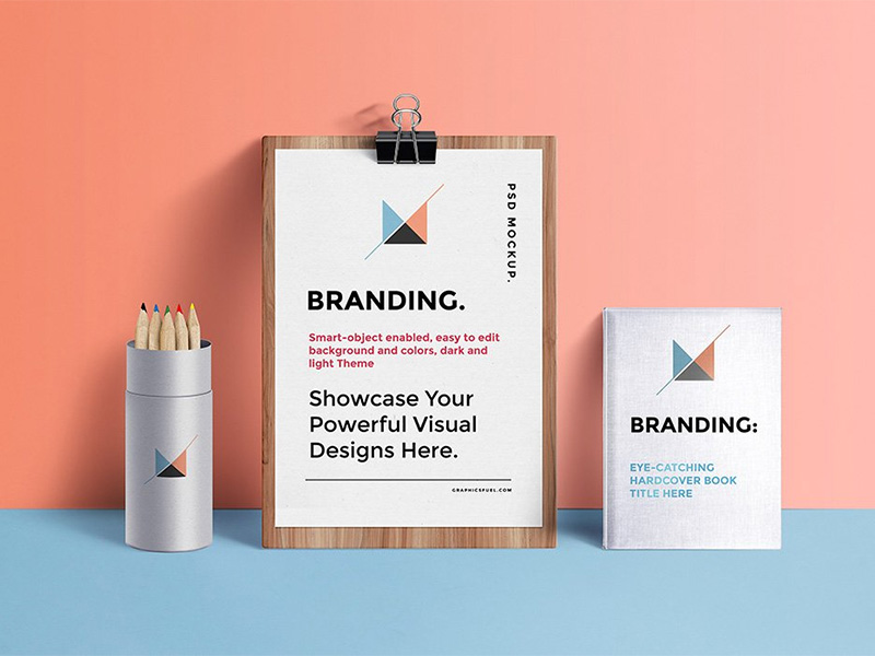 Download Branding Identity Mockup by GraphicsFuel (Rafi) on Dribbble