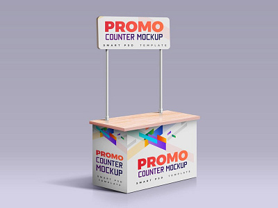 Promotion Counter Mockup advertisement mockup poster design promo counter mockup promotion psd download table template