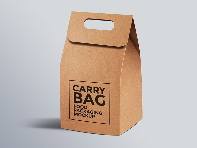 Cardboard Paper Carry Bag Mockup By Graphicsfuel On Dribbble