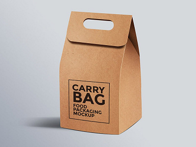 Cardboard Paper Carry Bag Mockup