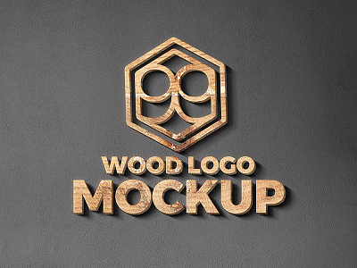 Wood & Metal Cut Logo Mockup download mockup download psd logo templates metal logo mockup mockup templates psd wood logo
