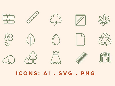 Green Sustainable Icons Pack free free icons freebies icons illustrator outline icons science icons stroke icons vector icons