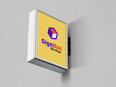 Wall Signboard Mockup PSD download psd template mockup mockup psd psd signboard template