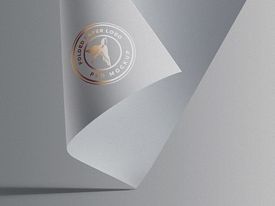 Folded Paper Logo Mockup logo mockup paper logo mockup psd template