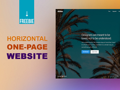 Horizontal One Page Website download website free free web templates free website freebie freebies horizontal website scroll website website