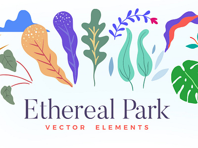 Ethereal Park: Vector Elements hand drawn elements illustration leaves ornaments photoshop psd vector elements vector elements vectors