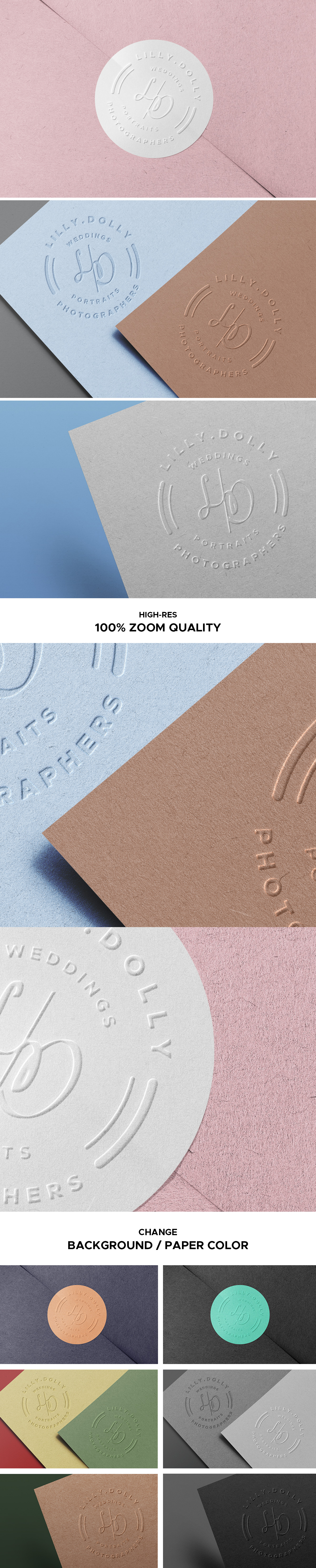 Download Embossed Paper Logo Mockups By Graphicsfuel Rafi On Dribbble PSD Mockup Templates