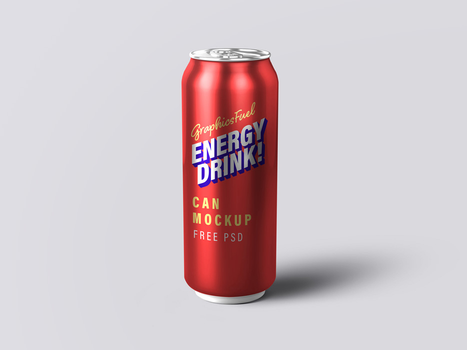 Download Energy Drink Can Mockup by GraphicsFuel (Rafi) on Dribbble