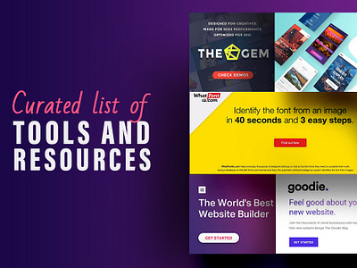 Curated List of Tools & Resources resources tools web design website website editor