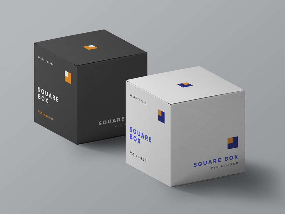 Download Square Box Psd Mockups by GraphicsFuel (Rafi) on Dribbble