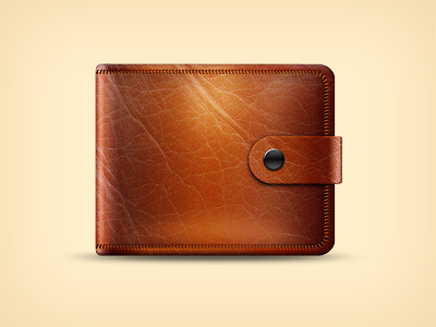 Leather Wallet freebie leather wallet icon illustration icon wallet ecommerce free psd