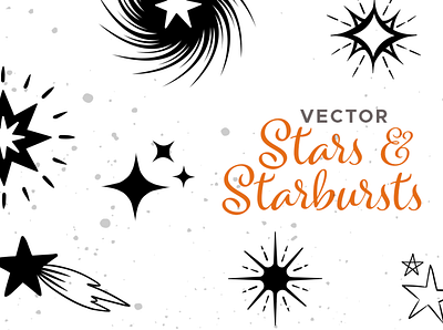 Hand-drawn Vector Star & Starbursts handrawn illustrations starbursts stars vector star vector starbursts vectors