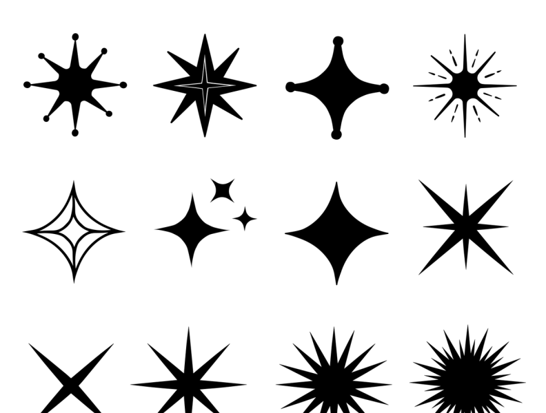 Download Hand-drawn Vector Star & Starbursts by GraphicsFuel (Rafi ...
