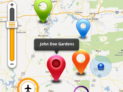 Map UI Kit free download gps navigation location map map gui markers mobile phone ui kit pointers psd file slider ui kit