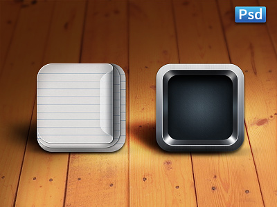 iOS App Icon Templates download psds free psd file icons ios app icon paper steel templates