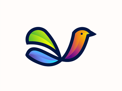 bird logo app branding design full colour illustrasi logo logodesign mascotlogo typography web