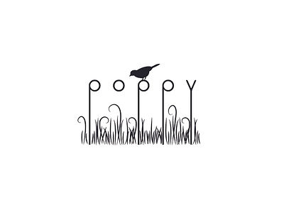 poppy branding design logo minimal typography