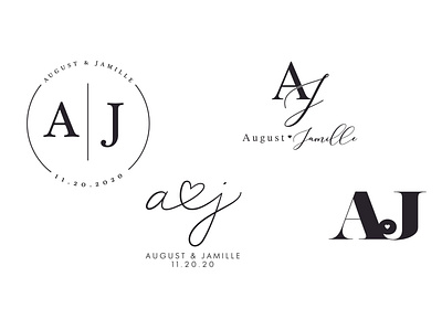 August and Jamille design logo minimal typography