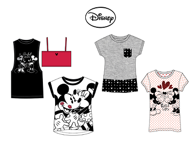 Mickey and Minnie design fashion fashion design illustration tshirt design