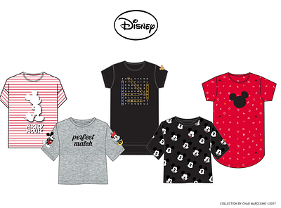 Mickey and Minnie design fashion design illustration mickey mouse tshirt design