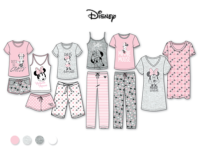 Minnie Mouse Sleepwear fashion fashion design illustration minnie mouse sleepwear