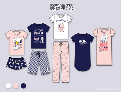 Peanuts Sleepwear design fashion fashion design illustration peanuts sleepwear snoopy