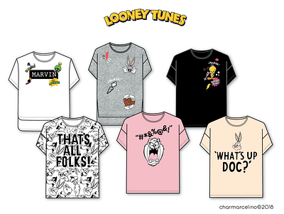 Looney Tunes Tees design fashion design illustration looney tunes tshirt design