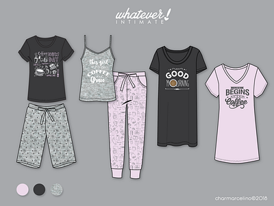 Sleepwear Collection branding design fashion design illustration sleepwear