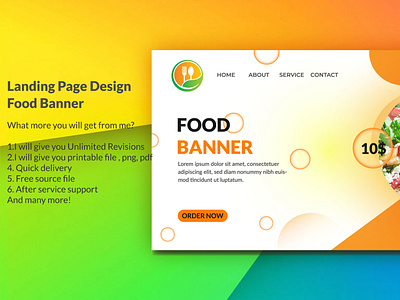 Landing Page Design banner banner design branding cover design food banner illustration landing landing page landing page design landingpage landscape social media kit design ui ui ux uidesign