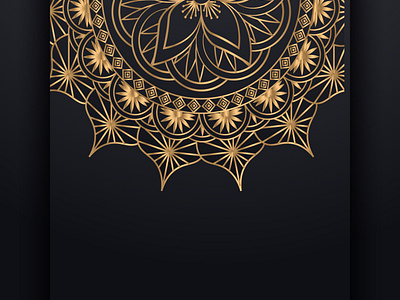 Luxury mandala background with golden arabesque pattern Arabic abstract art background black design drawing graphic logo mandala motif ornament pattern tattoo template texture tile vector vintage wallpaper wedding