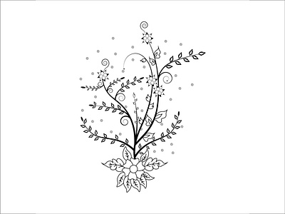 Floral Design, Flowers illustration Vector.