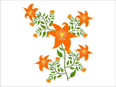 Floral Design, colorful Flowers illustration Vector.