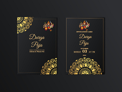 Wedding invitation cards.Luxury Mandala Design Pattern artwork. invitation card