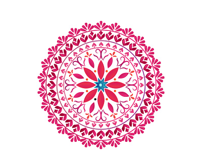 Colorful Mandala Design Pattern artwork artwork