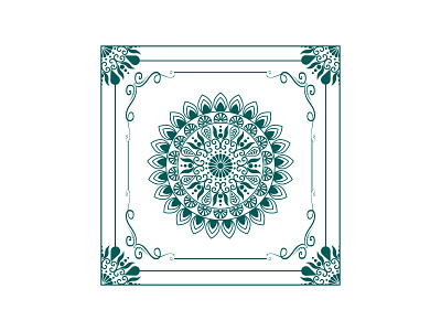 Luxury Colorful Mandala Design Pattern artwork card