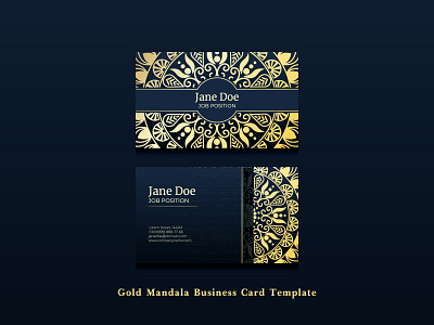 Luxury Business Card Mandala Design Pattern artwork card