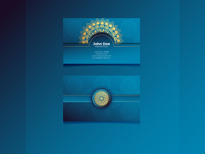 Business Card. Luxury Mandala Design cardcolorful