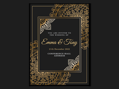 invitation card .Luxury Mandala Design